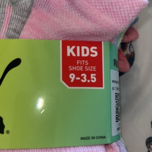 Puma 10 pair low cut moisture wicking arch support socks for GIRL size 9-3.5 - Picture 2 of 6
